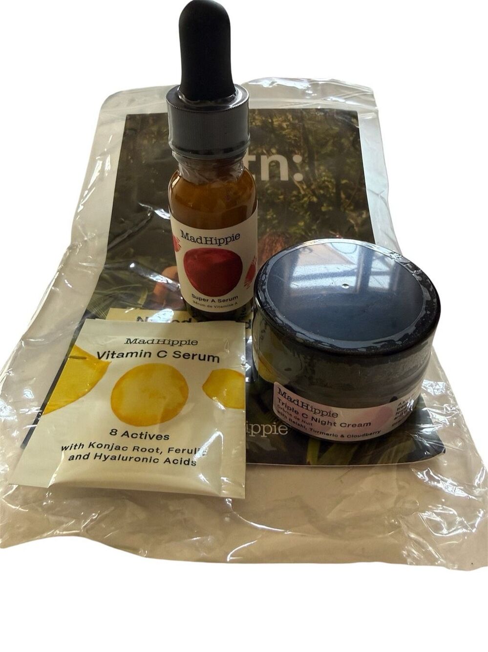Mad Hippie Vitamin A Serum 1.02 Oz Pack of Triple C Night Cream Travel Kit